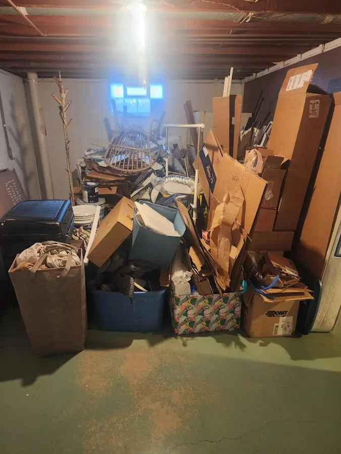 Roll-off dumpster container at job site for 20 Yard Dumpster Rental in New Scotland